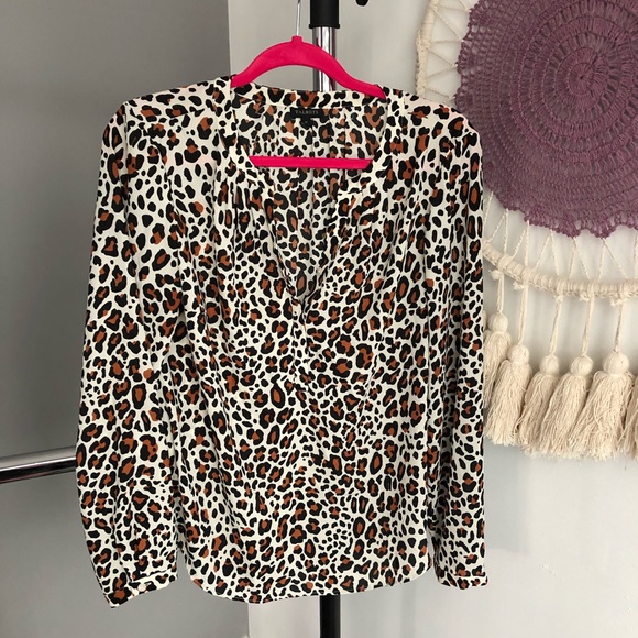 Talbots Cheetah/Leopard Print Button Blouse - Picture 1 of 6